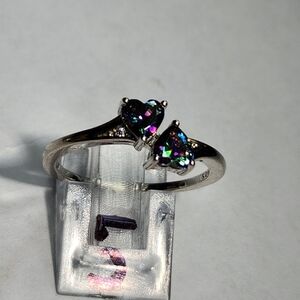 Elegant Silver Ring with Mistic Topaz Stone